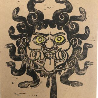Gorgon Lino Print