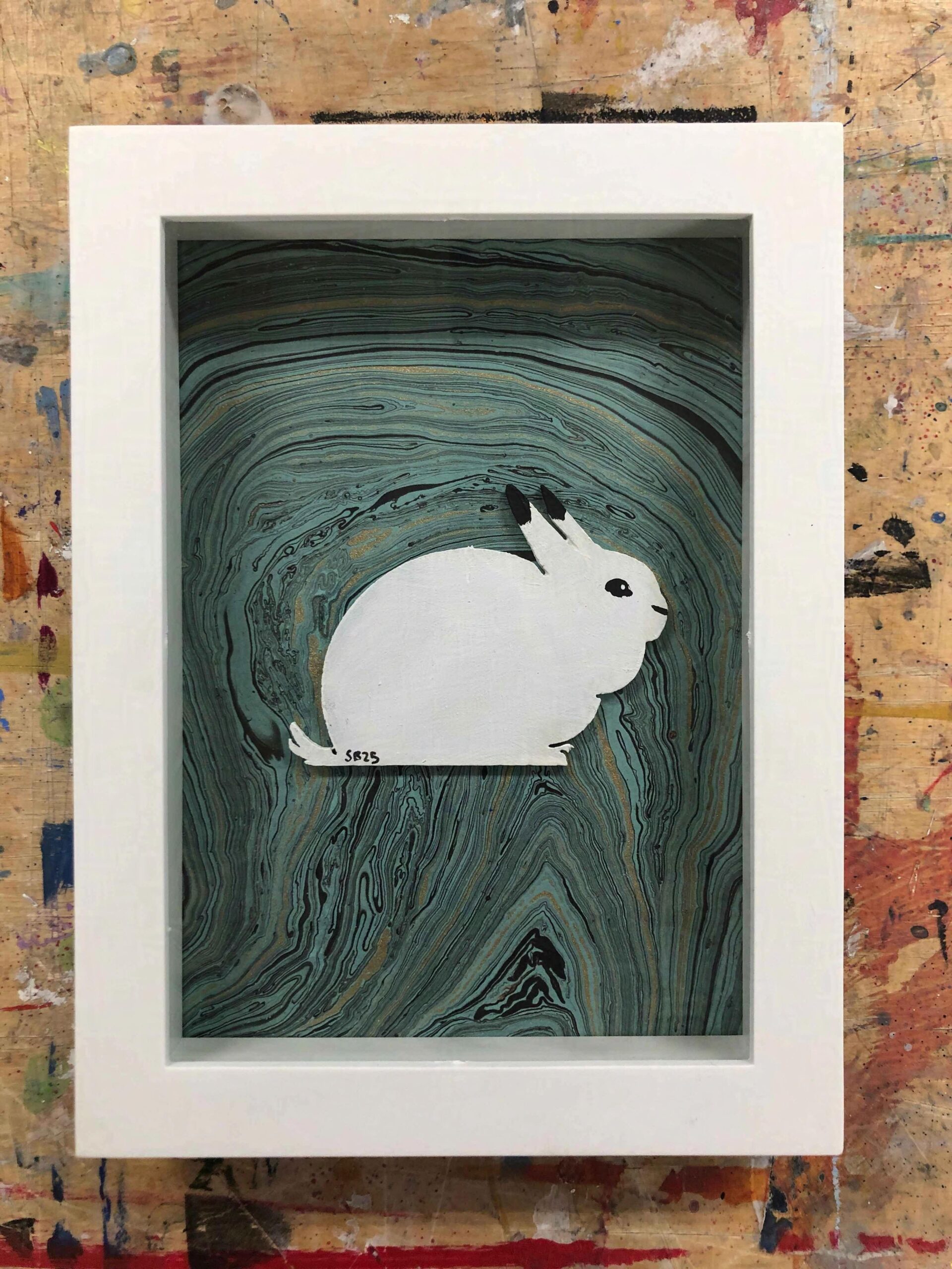 Arctic Hare Framed Figure